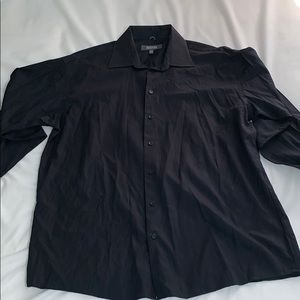 Kenneth Cole Reaction Black Dress Shirt Large
